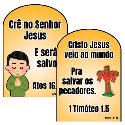 Luva Versículos Atos 16.31 e 1 Timóteo 1.5