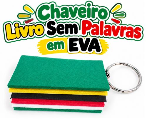 Chaveiro Livro Sem Palavras EVA